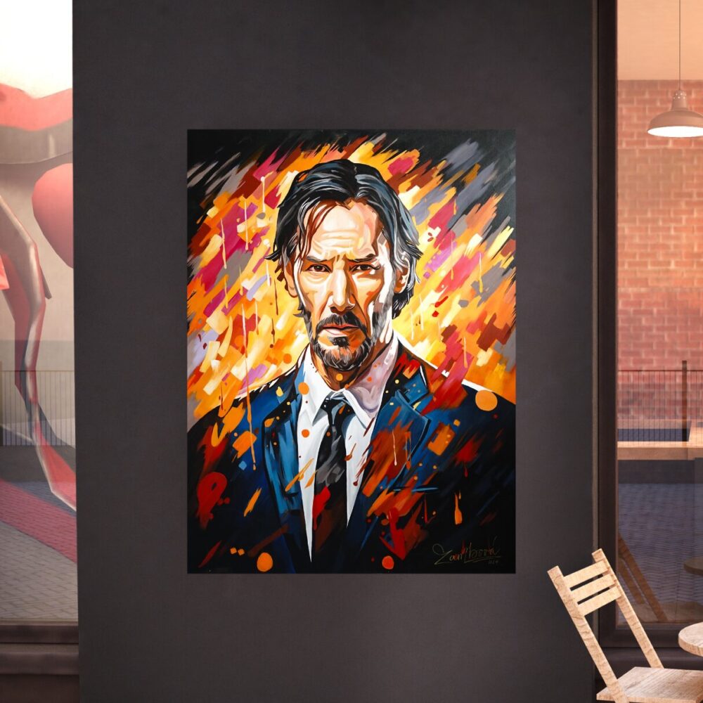 Keanu Reeves Tlačená Kópia tmavá